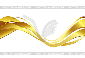 Abstract shiny color gold wave design element Golde - vector clipart