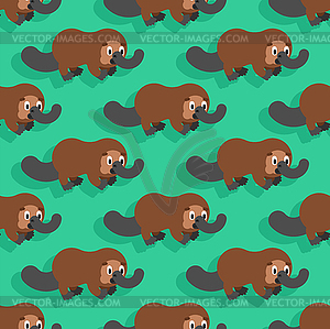 Platypus pattern seamless. cute duckbill background - vector EPS clipart