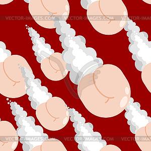 Ass bomb pattern seamless. fanny Torpedoes of mass - vector clipart