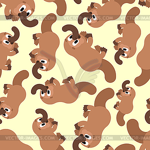 Platypus cartoon pattern seamless. cute duckbill - vector image