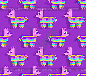 Pinata pattern seamless. Traditional mexican - vector clipart