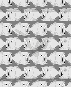 Fish eat fish pattern seamless. Predatory fish - vector clip art