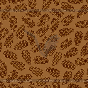 Pinecone pattern seamless. Wood cone background. - vector clip art
