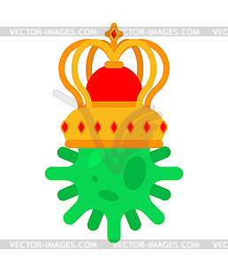 Coronavirus molecule. virus is in crown. Epidemic - vector clipart