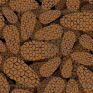 Pinecone pattern seamless. Wood cone background. - vector clipart