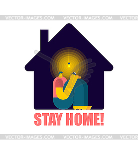 stay home clipart