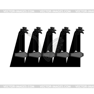 Group Plague doctor. Medieval doc treat pandemic an - vector clipart