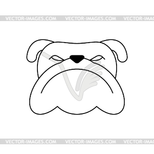 Angry dog face icon  - vector image