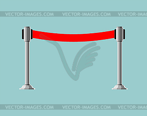 Barrier red fence ribbon  - vector clip art