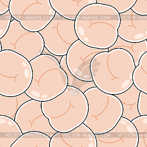 Ass pattern seamless. buttocks background. Back Par - vector clipart