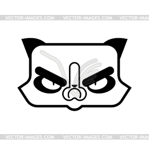 Grumpy Cat face icon. Angry pet - vector clip art