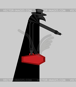 Plague doctor. Medieval doc treat pandemic and - vector image