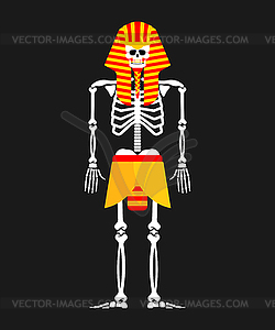 Фараон Скелет. Король в древнем египте - графика в векторном формате