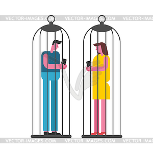 Love in Quarantine Social distancing and - vector clipart / vector image