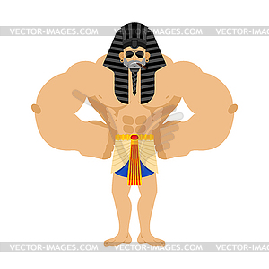 Pharaoh Strong Cool serious. Rulers of ancient Egyp - vector image