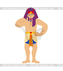 Pharaoh thumbs up and winks. Rulers of ancient Egyp - vector image