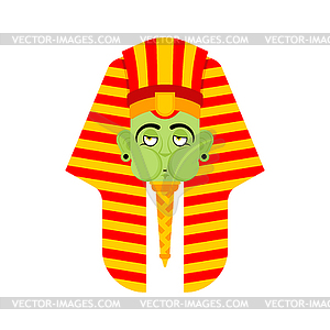 Pharaoh Nausea emoji. Rulers of ancient Egypt Sick - vector clip art