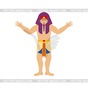 Pharaoh happy. Rulers of ancient Egypt merry. - royalty-free vector image
