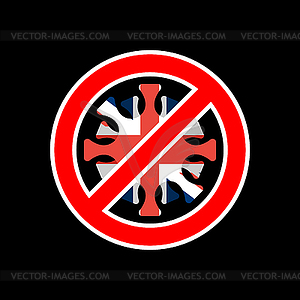 Stop coronavirus in Britain. Fighting coronavirus i - vector image