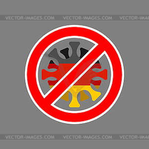 Stop coronavirus in Germany. Fighting coronavirus i - vector clipart / vector image