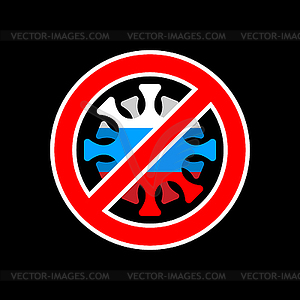 Stop coronavirus in Russia. Fighting coronavirus - vector clip art