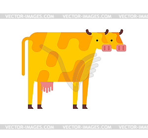 Two heads cow is ugliness. Two-Headed Animals - vector image