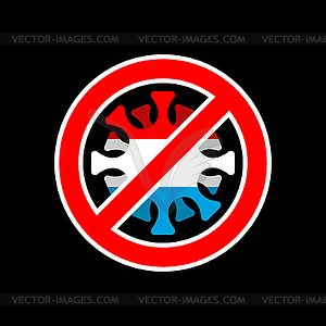 Stop coronavirus in Luxembourg. Fighting coronaviru - vector clip art