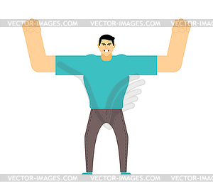 Strong guy . Powerful man - vector clipart