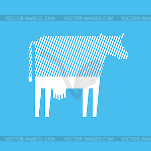 Cow With Milk Inside. For packaging dairy pr - royalty-free vector image