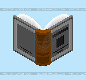 Back Open book  - vector image
