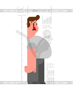 Statistical man. Average person. Human average - vector clip art