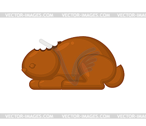 Chocolate bunny. Rabbit made of chocolate. Sweetness - vector clipart