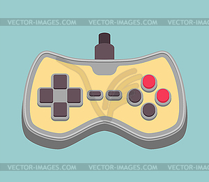 Retro gamepad for video games - vector image