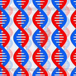 DNA strand pattern seamless. Deoxyribonucleic Acid - vector image