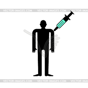 Значок вакцинации. знак вакцины. прививка - изображение в векторном формате