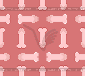 Penis pixel art pattern seamless. dick 8 bit - royalty-free vector image