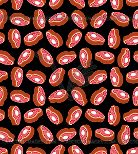 Steak pattern seamless. beefsteak Piece of meat - vector clipart