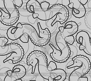 Морской конек бесшовные модели. Фон морского конька. Se - векторное изображение EPS