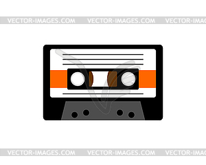 Retro cassette for tape recorder. Boombox cassette - vector clipart