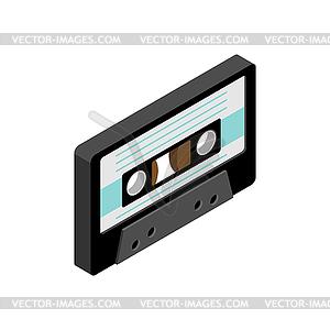 Ретро кассета для магнитофона. Кассета бумбокс - иллюстрация в векторе