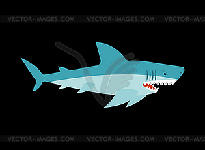 Shark . Sea predator. Large predatory marine fish. - vector clipart