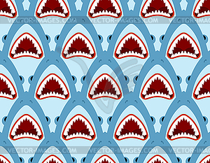 Shark pattern seamless. Sea predator background. - stock vector clipart