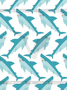 Shark pattern seamless. Sea predator background. - vector clipart