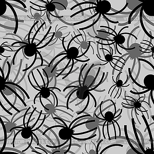 Spider pattern seamless. Arthropod animal - vector image