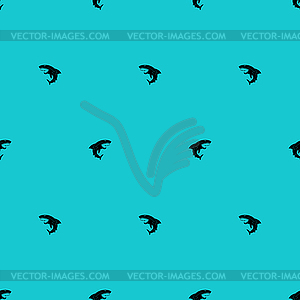 Shark pattern seamless. Sea predator background. - vector image