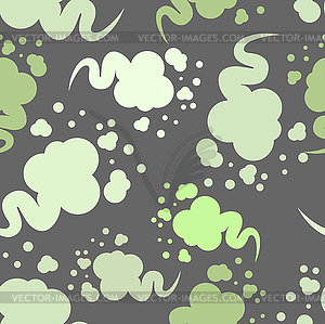 Fart pattern seamless. green smoke gas background. - vector image