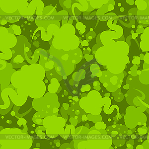 Fart pattern seamless. green smoke gas background. - vector clipart