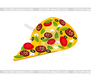 Pizza Snapback Baseball Cap  - vector clip art