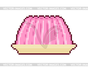 Jelly pixel art. pixelated jell. Sweetness 8 bit. - vector clipart