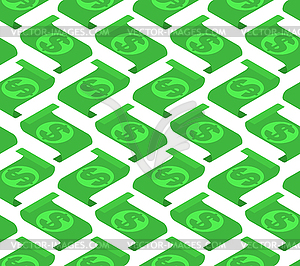 Dollar pattern seamless. Paper money background. - vector clipart